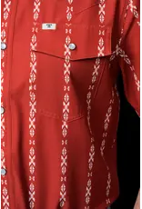 Ferrell Maverick Short Sleeve Snap Red Shirt