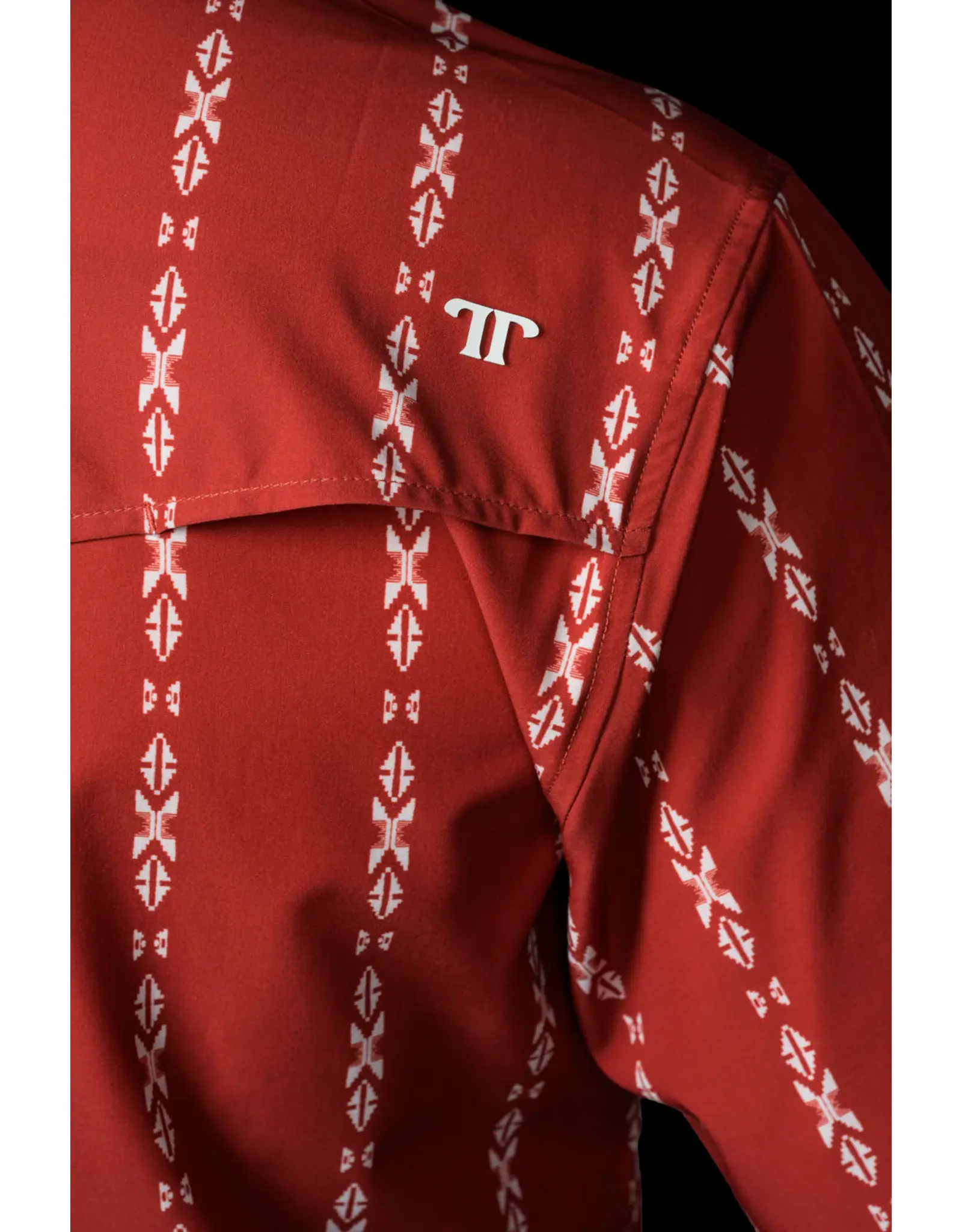 Ferrell Maverick Short Sleeve Snap Red Shirt