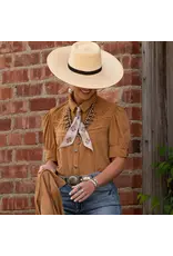 Fringe Scarves Fringe Twilly - Cross Me - Tan