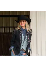 Fringe Scarves Fringe Twilly - Cross Me - Black