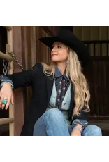 Fringe Scarves Fringe Twilly - Cross Me - Black