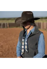 Fringe Scarves Fringe Twilly - Big Concho - Navy