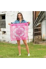 Fringe Scarves Fringe Bonita Bandana - Pink