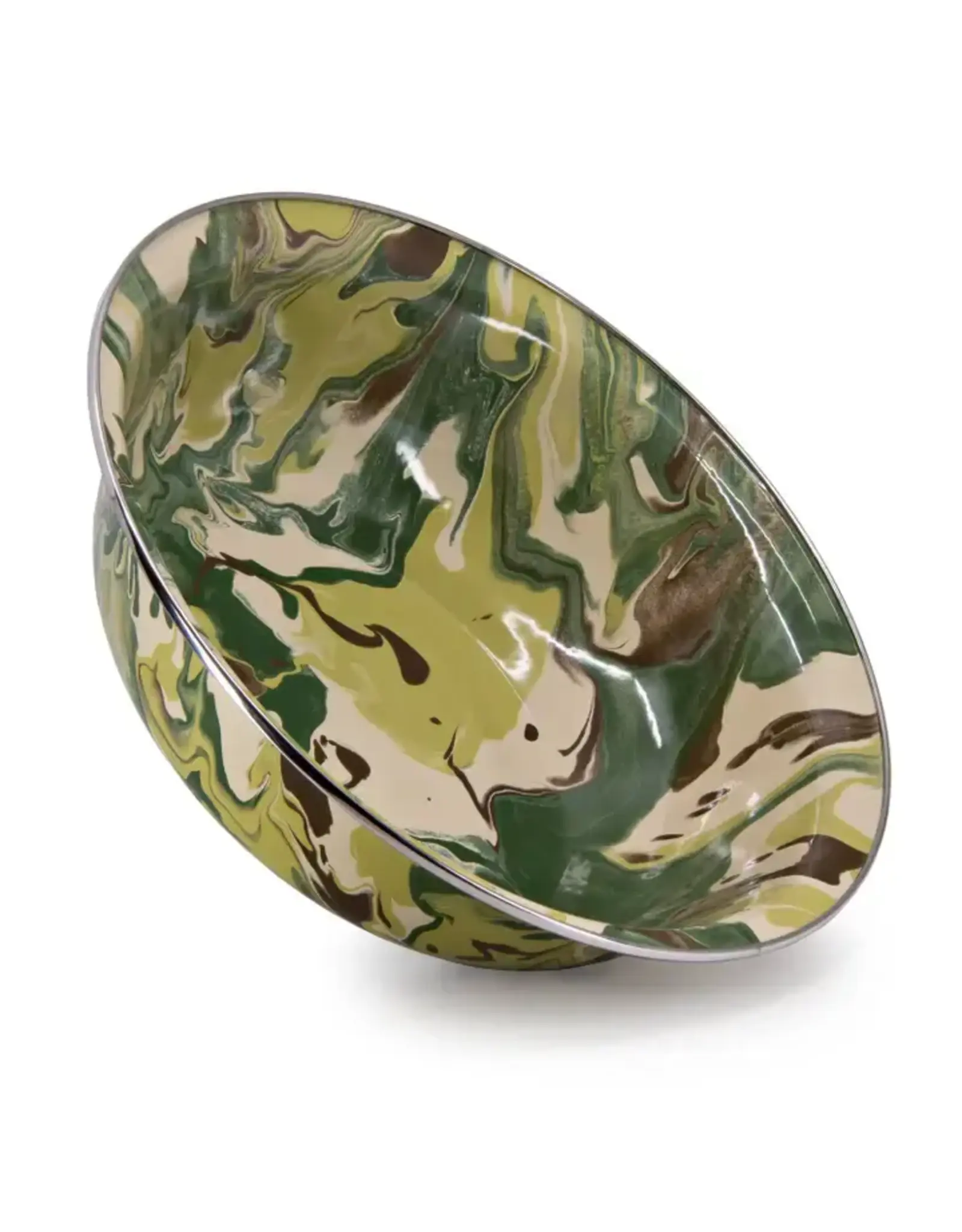 Enamelware Serving Bowl Camouflage