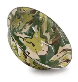 Enamelware Serving Bowl Camouflage
