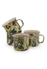 Enamelware Set of 4 Grande Mugs Camouflage