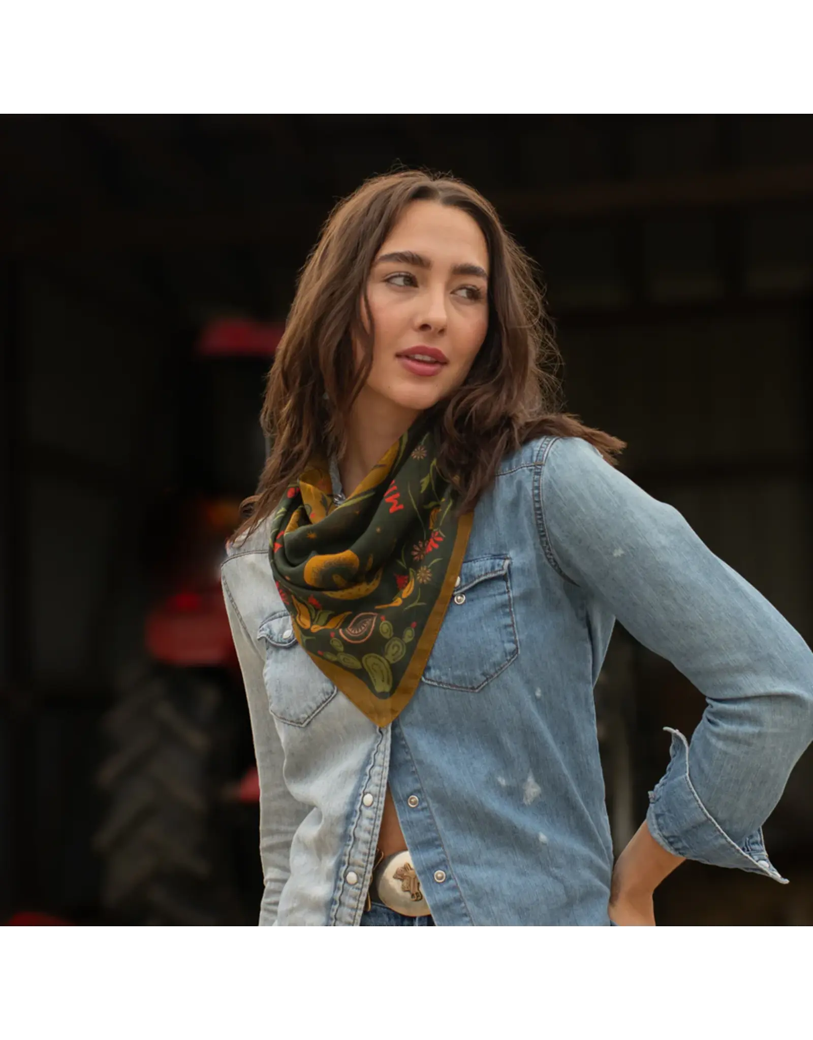 Fringe Scarves Fringe Miles and Miles Bandana Black