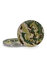 Enamelware Set of 4 Dinner Plates Camouflage