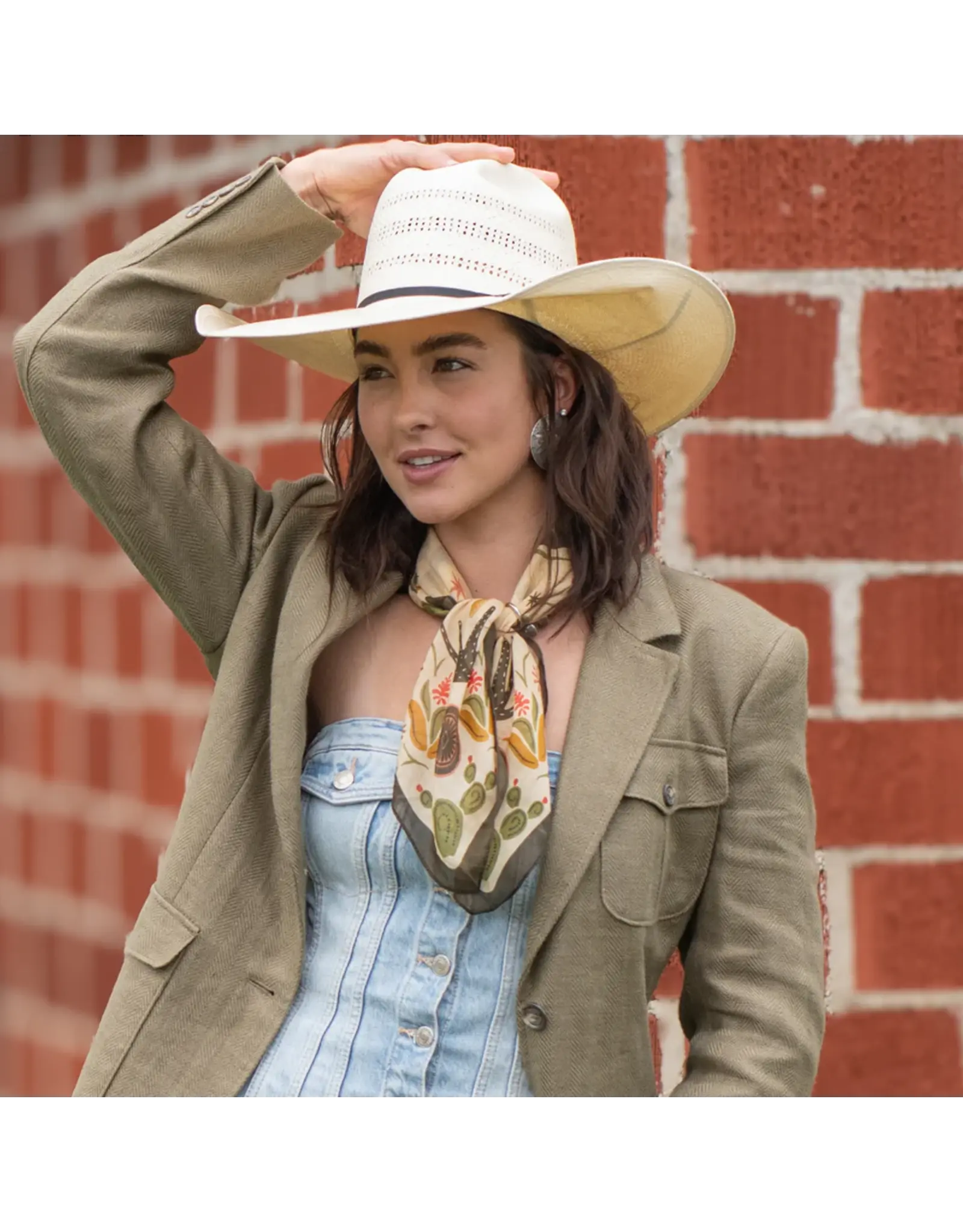 Fringe Scarves Fringe Miles and Miles Bandana Tan