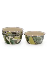 Enamelware Set of 4 Salad Bowls Camouflage