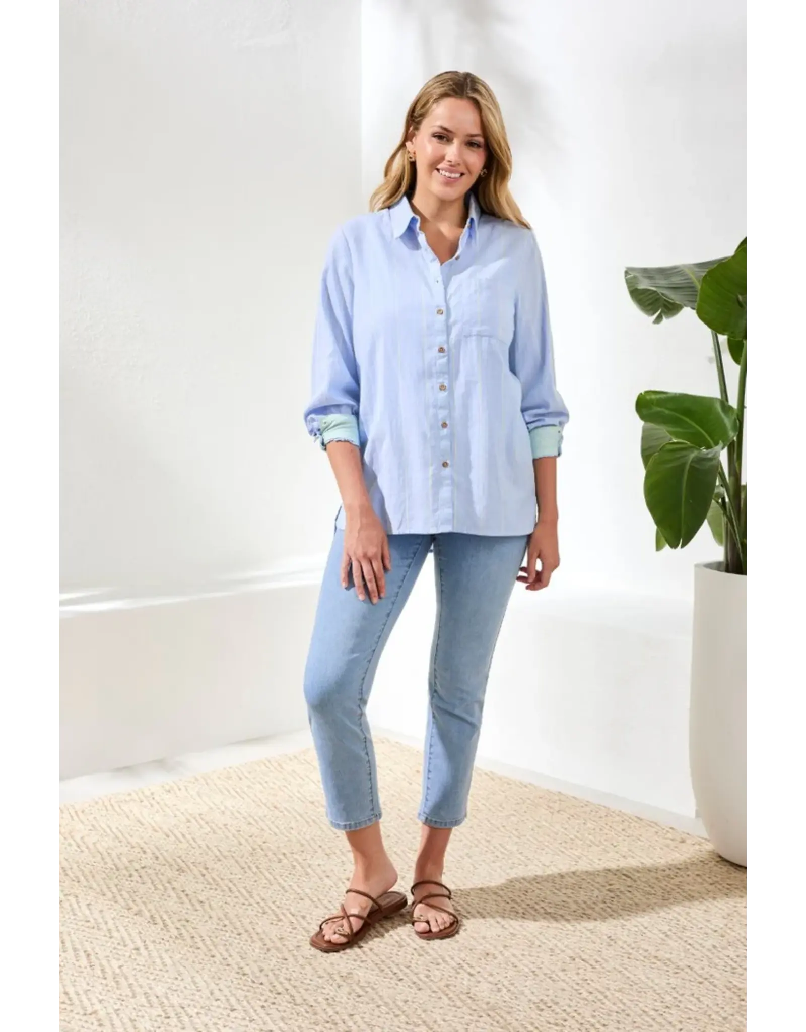 Tribal Tribal Yarn Dye Stripe Button Shirt