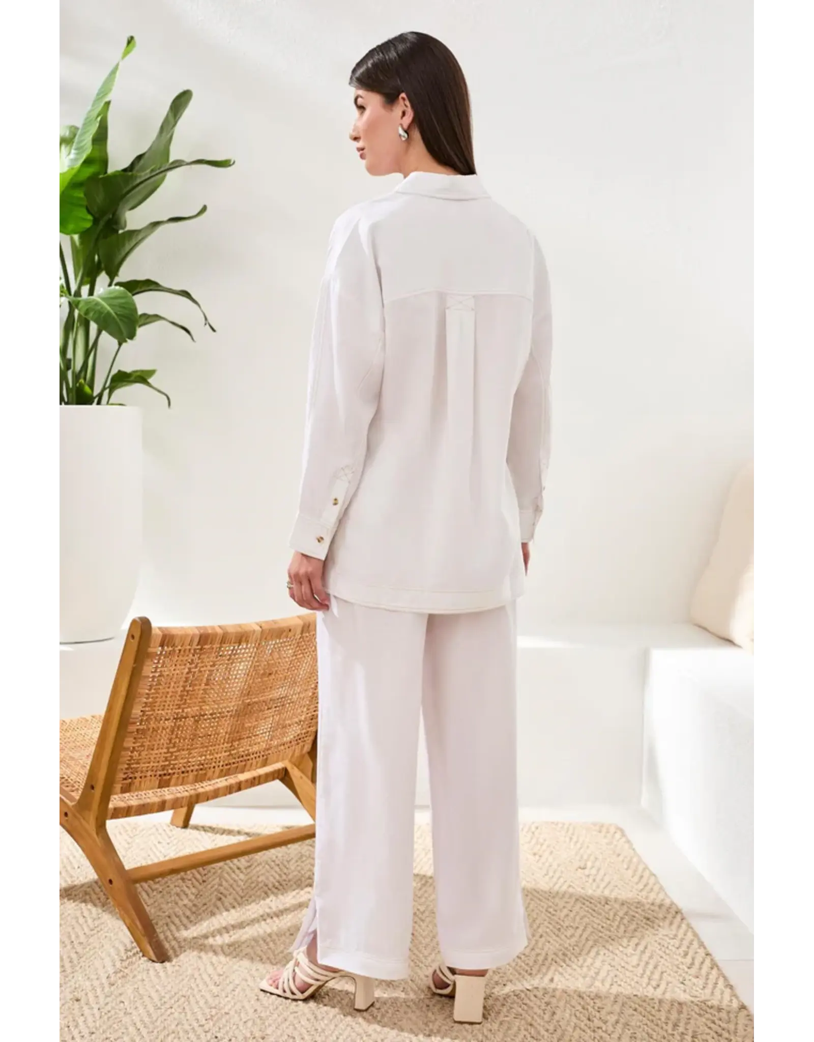 Tribal Tribal Flowy Slub Woven Pop Over Tunic