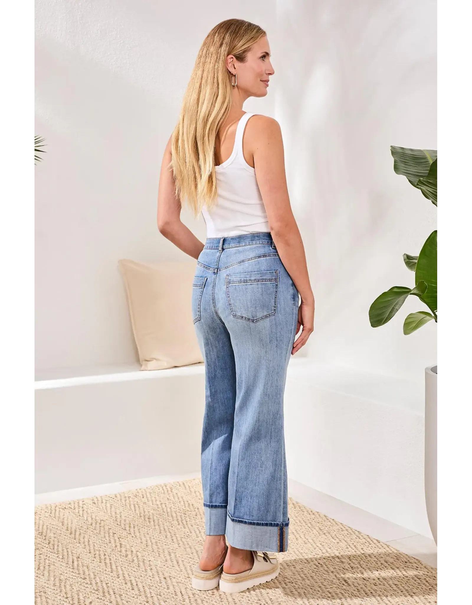 Tribal Tribal Brooke Cuffed Palazzo Jeans