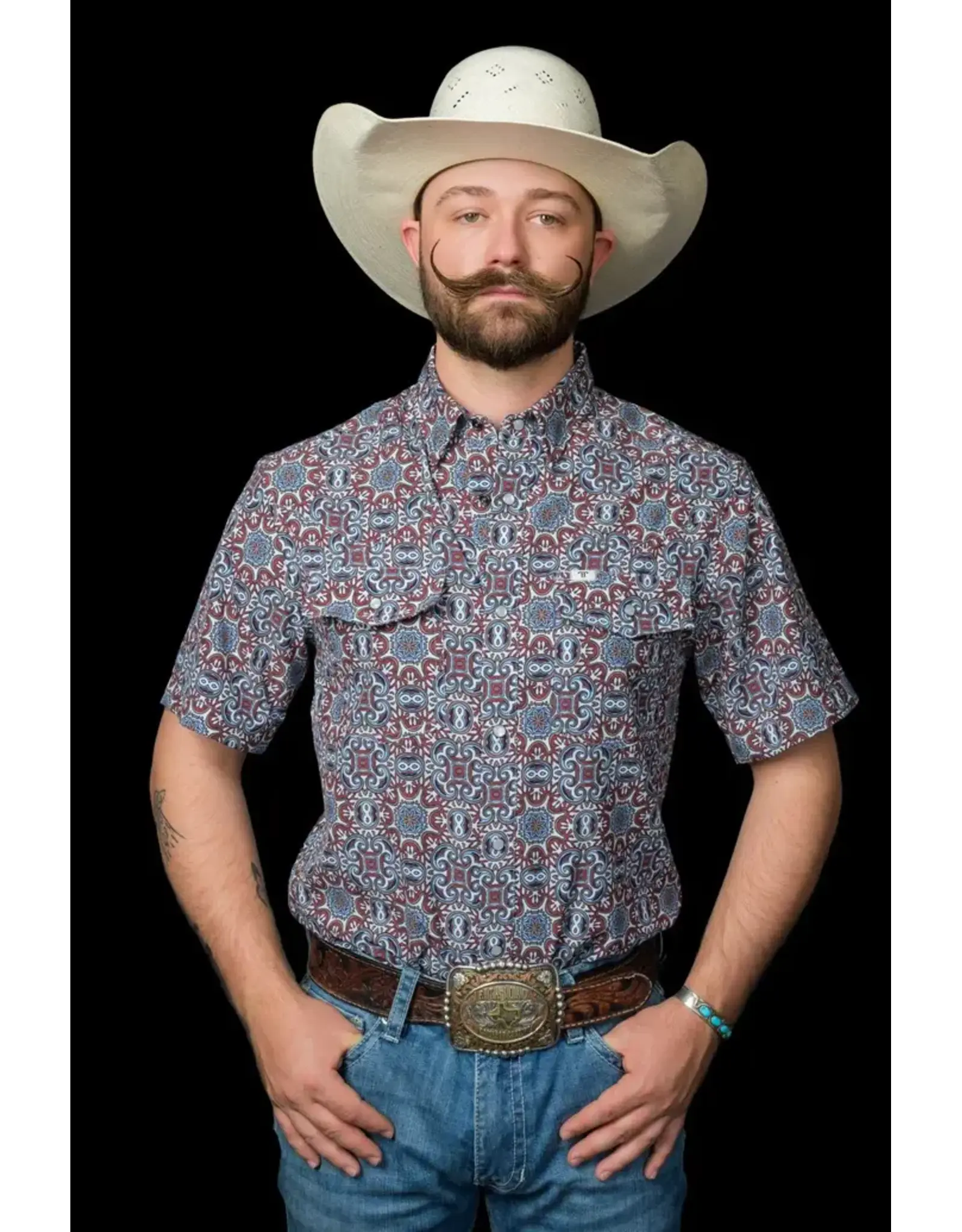 Ferrell Bennett Short Sleeve Snap Brown