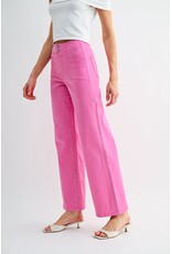 Myra Pink High Rise Wide Leg Jean