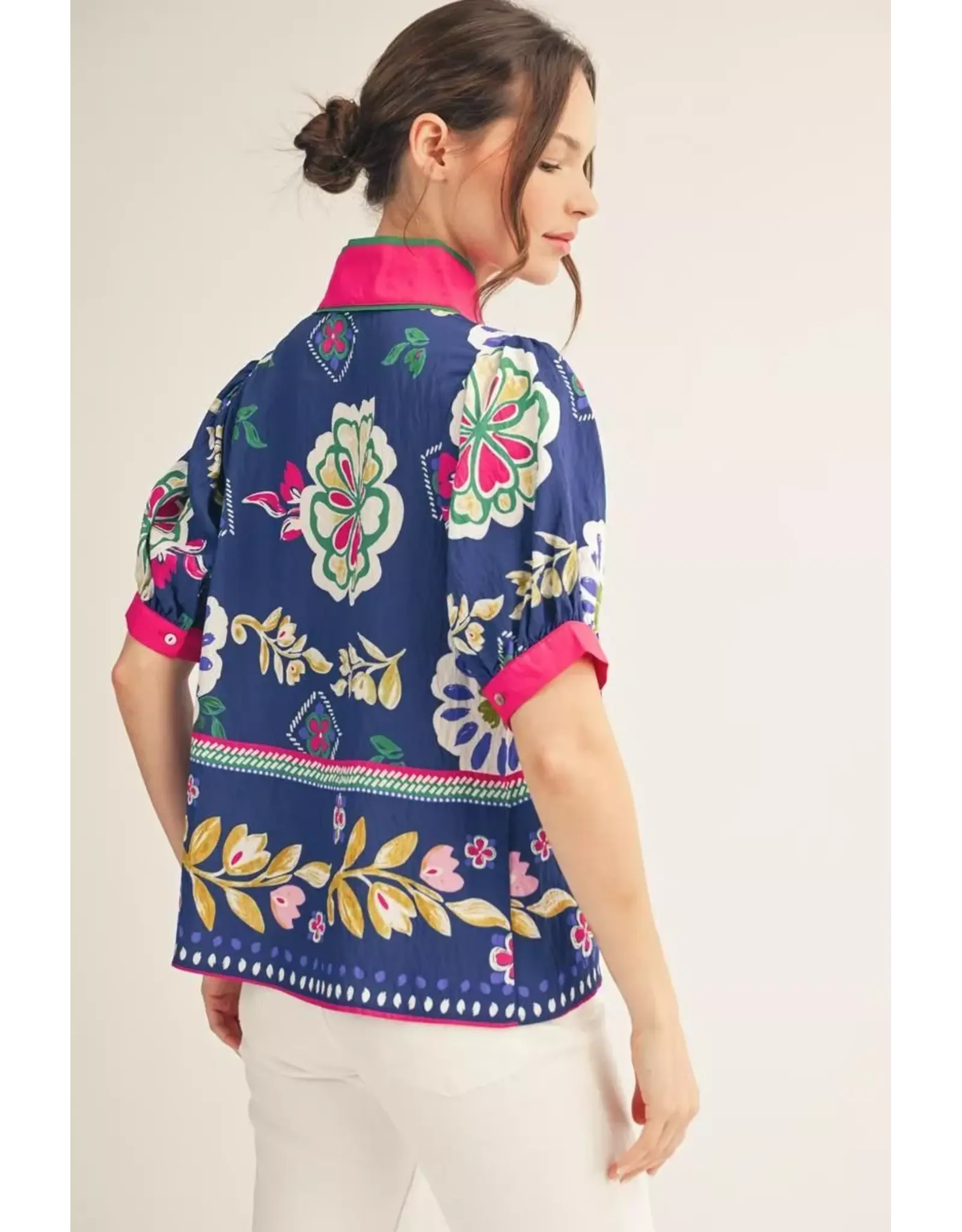 Trinity Blue Floral Top