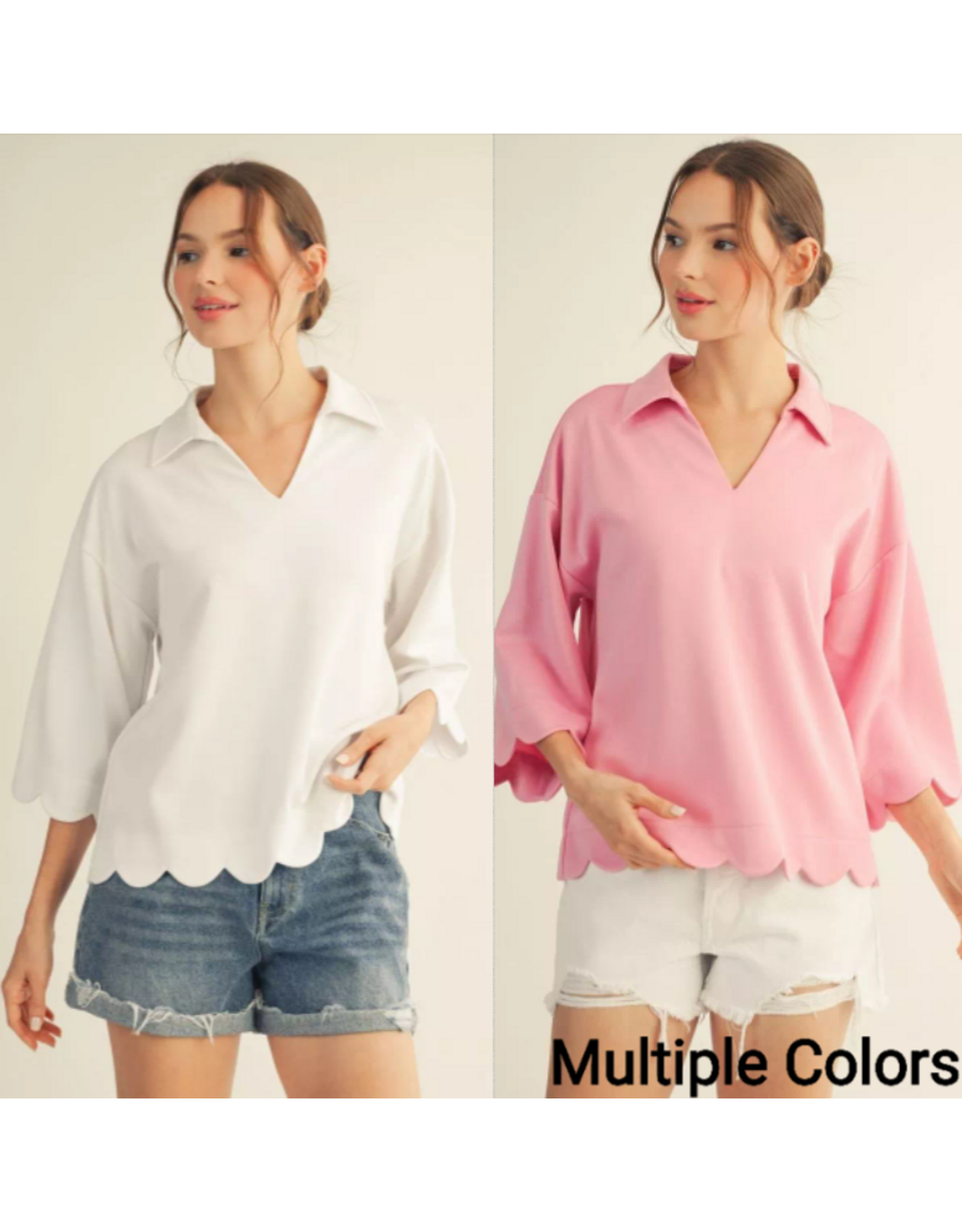 Eviana Scallop Edge Top