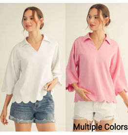 Eviana Scallop Edge Top