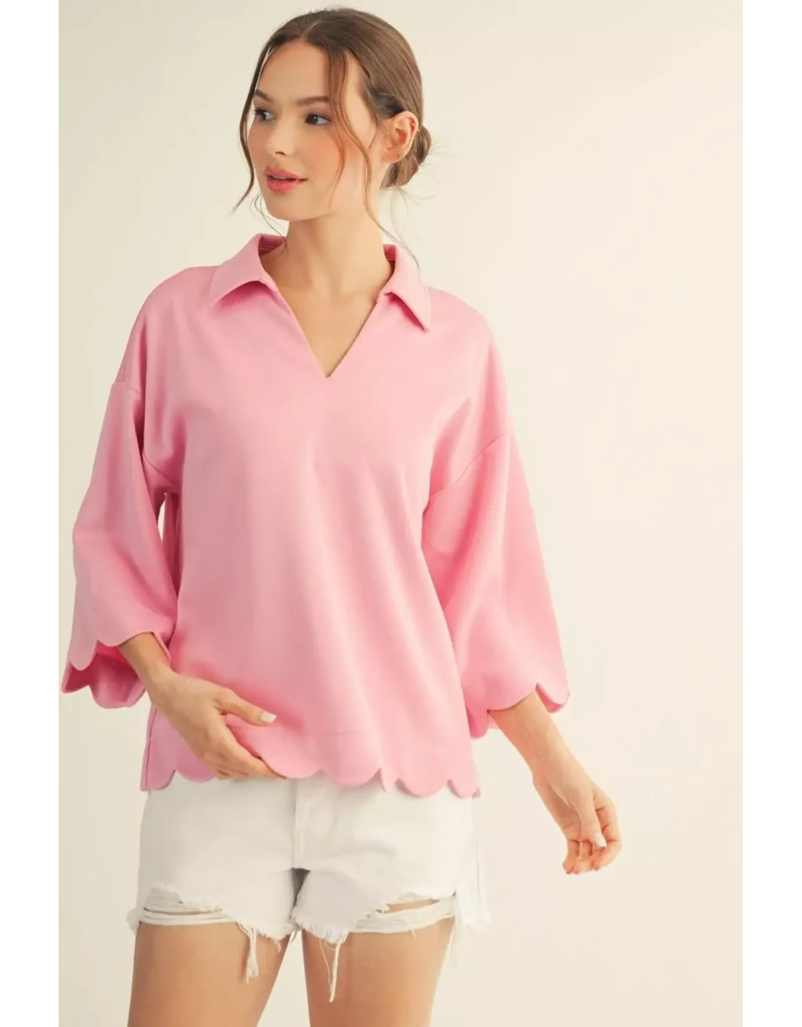 Eviana Scallop Edge Top