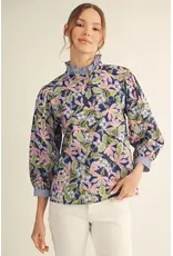 Tatum Navy Floral Top