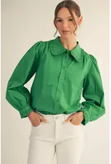 Tellervo Long Sleeve Green Shirt