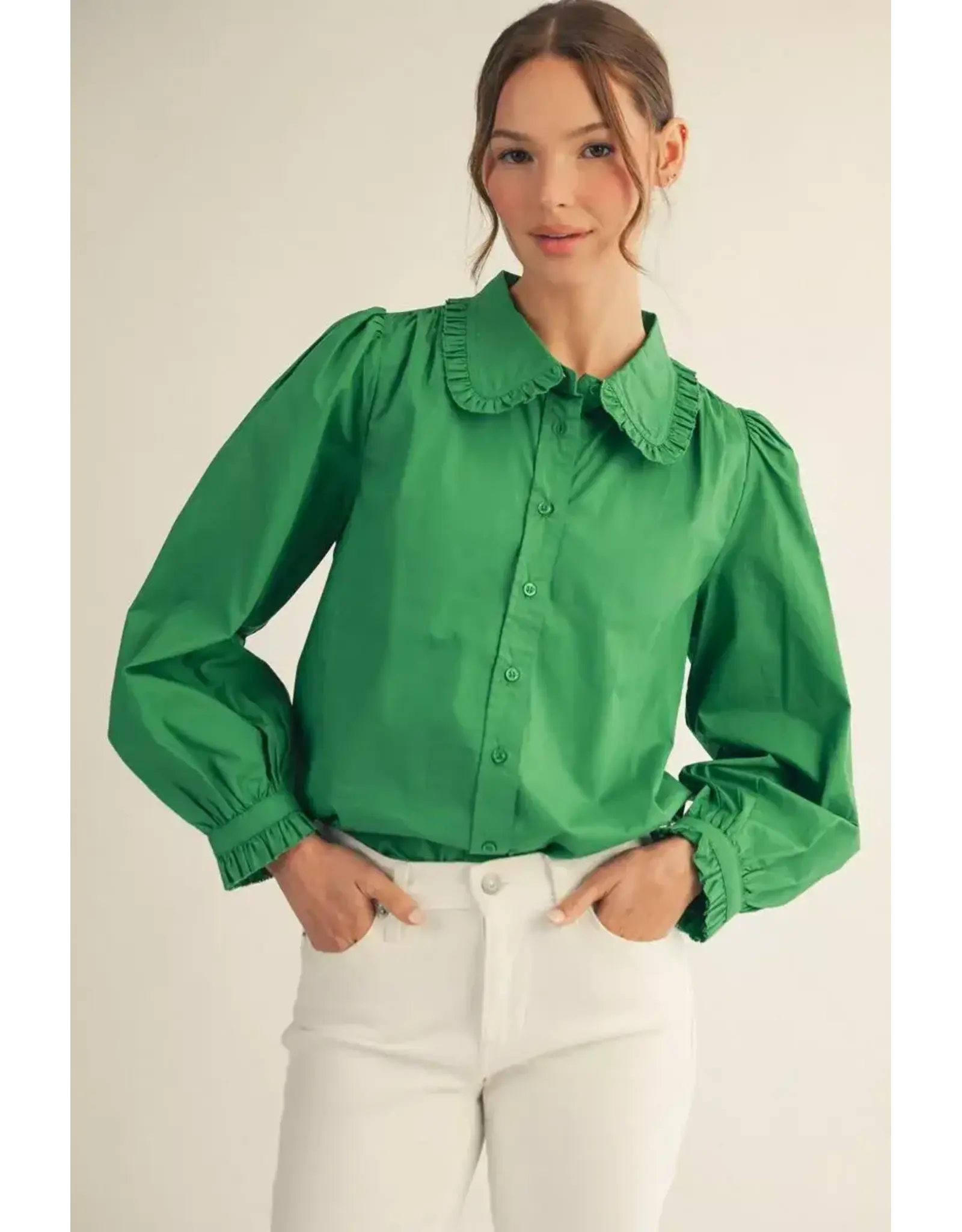 Tellervo Long Sleeve Green Shirt