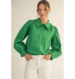 Tellervo Long Sleeve Green Shirt