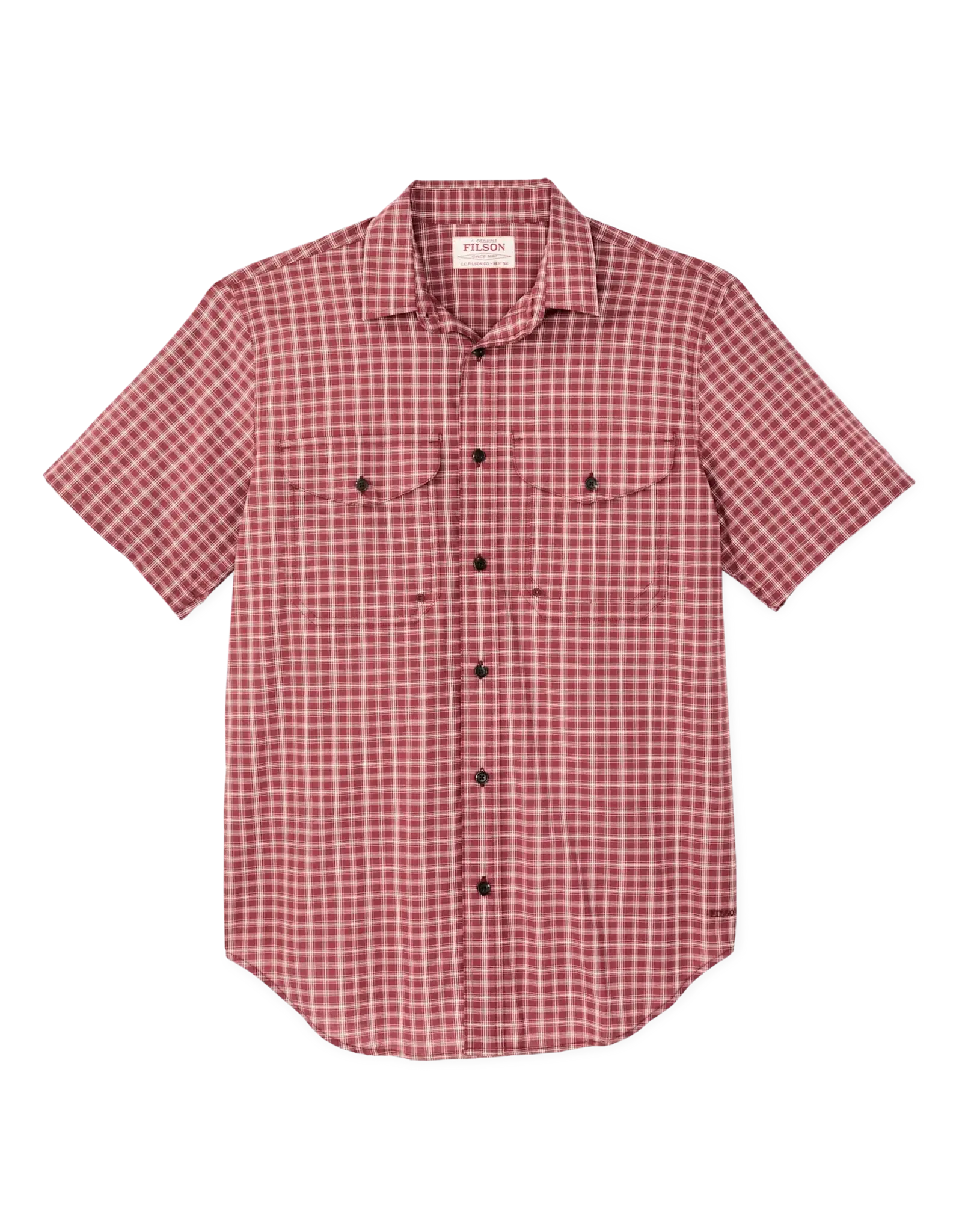 Filson Filson Twin Lakes Short Sleeve Sport Shirt Brick/Cream Plaid
