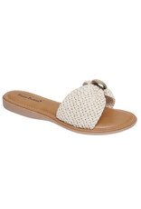 Womens Pick Cream Slide Sandal