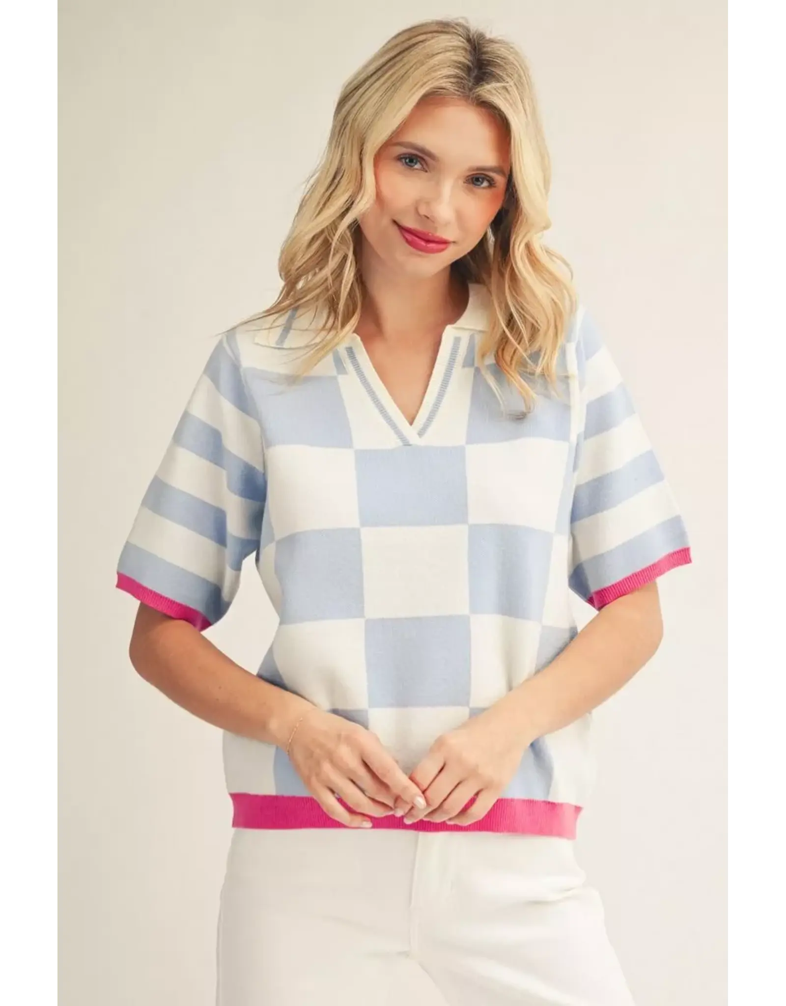 Tiffany Color Block Sweater