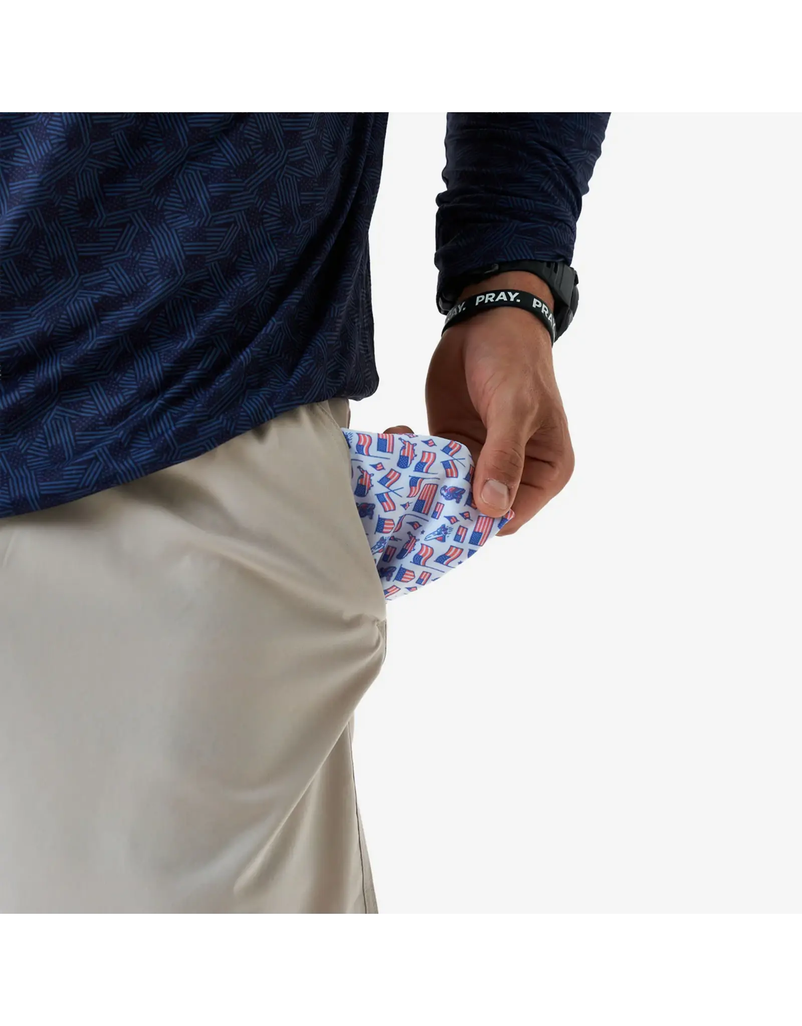 Burlebo Burlebo Everyday Short Light Khaki - Old Glory Pocket 7" Inseam