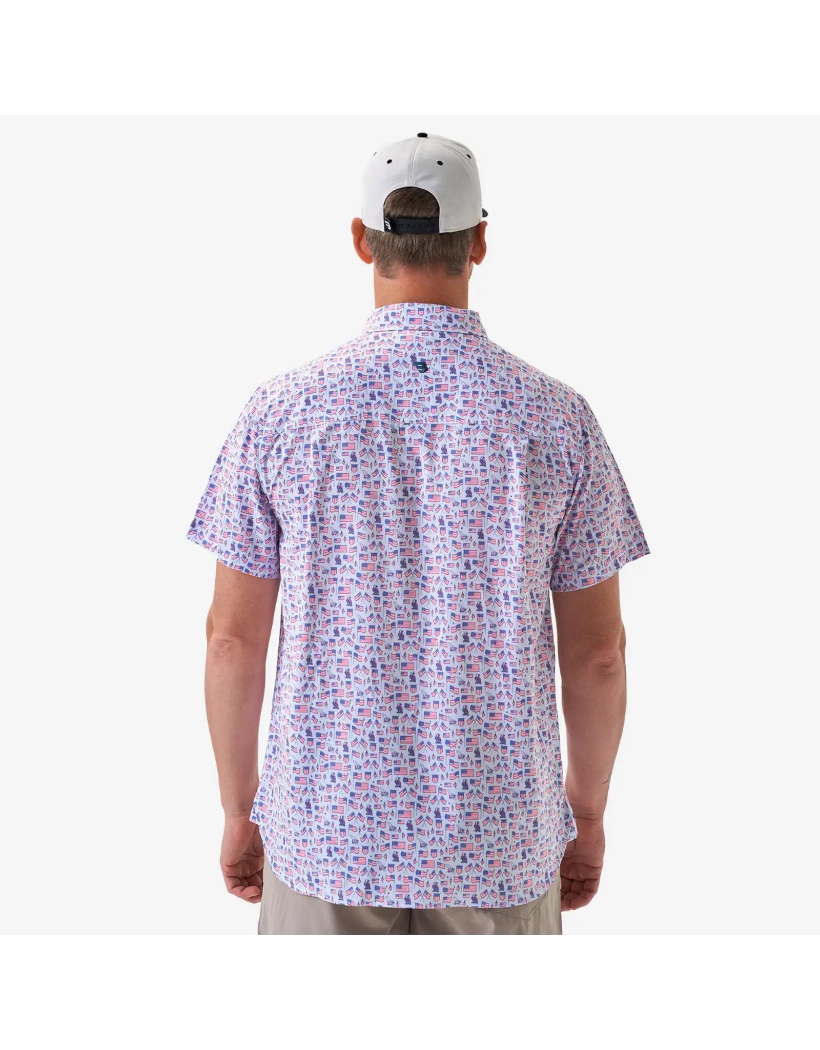 Burlebo Burlebo Performance Button Up Old Glory