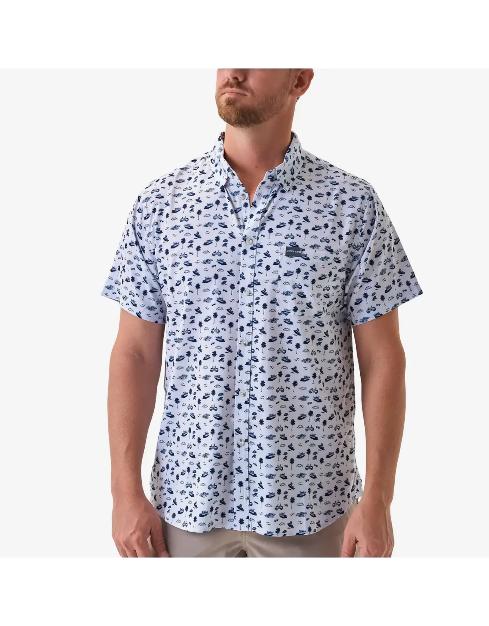 Burlebo Burlebo Performance Button Up  On The Water