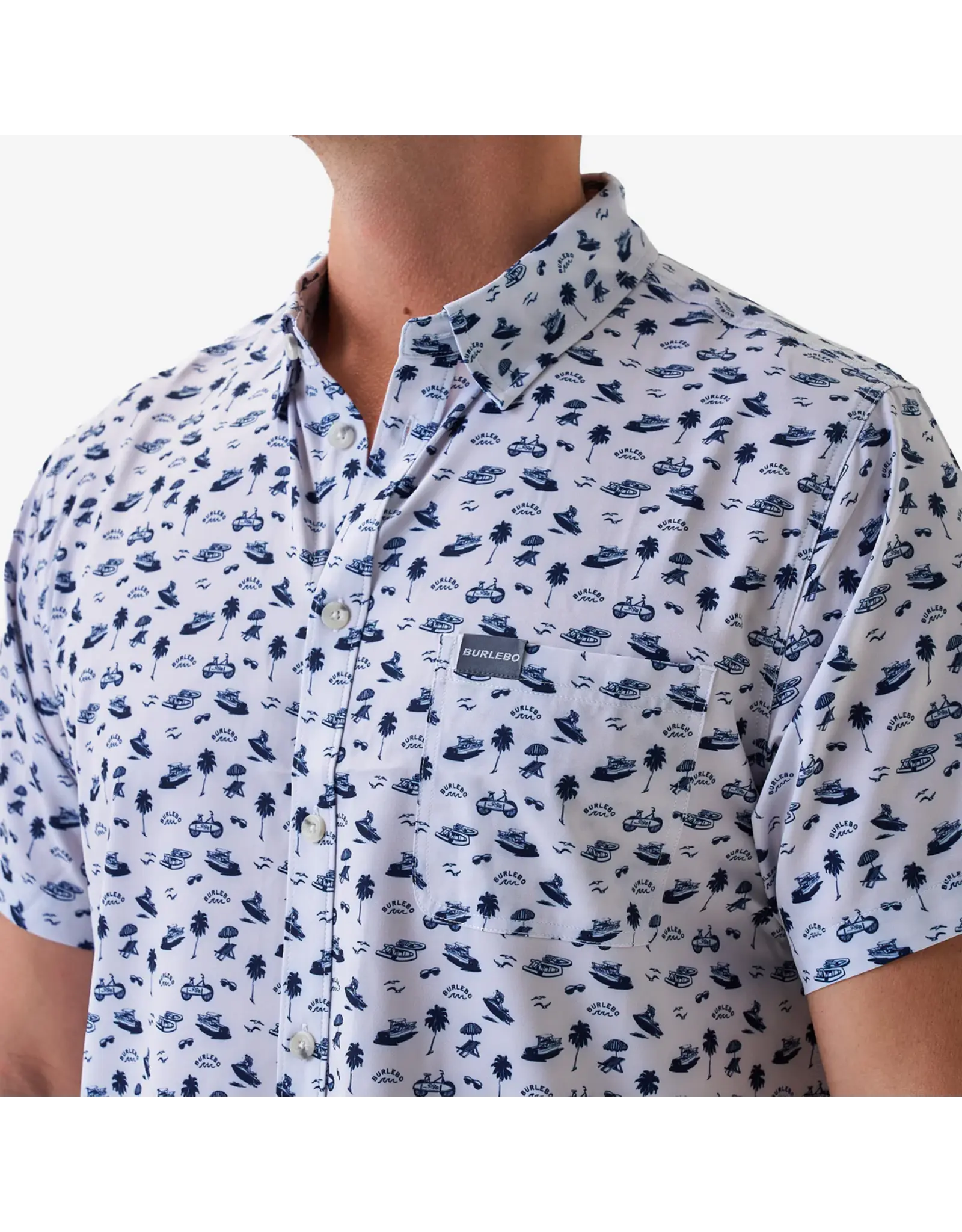 Burlebo Burlebo Performance Button Up  On The Water
