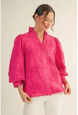 Anna Textured Floral Top