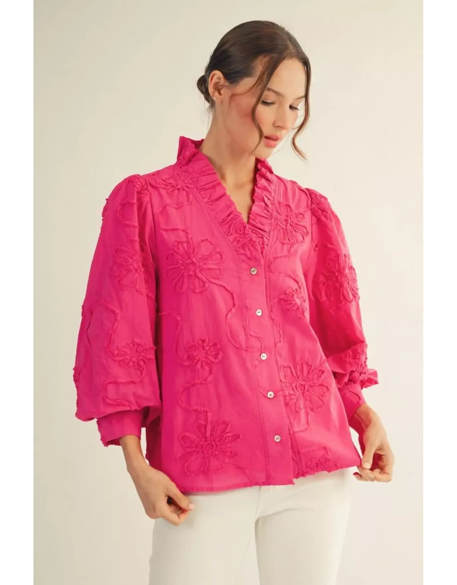 Anna Textured Floral Top