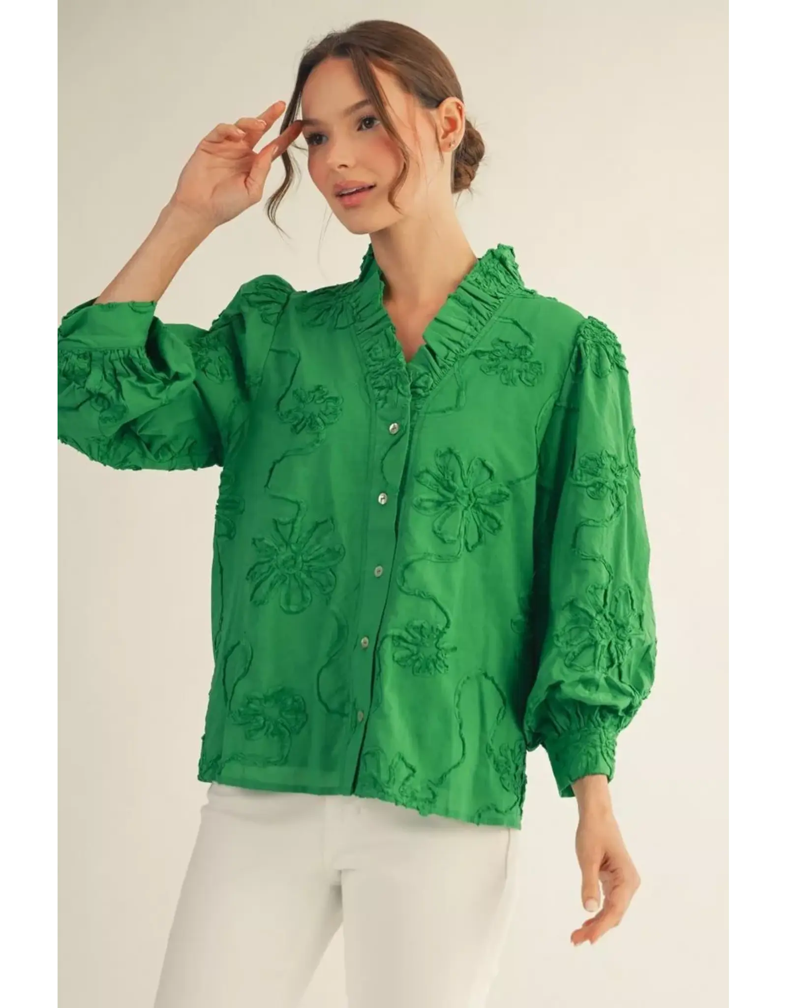 Anna Textured Floral Top