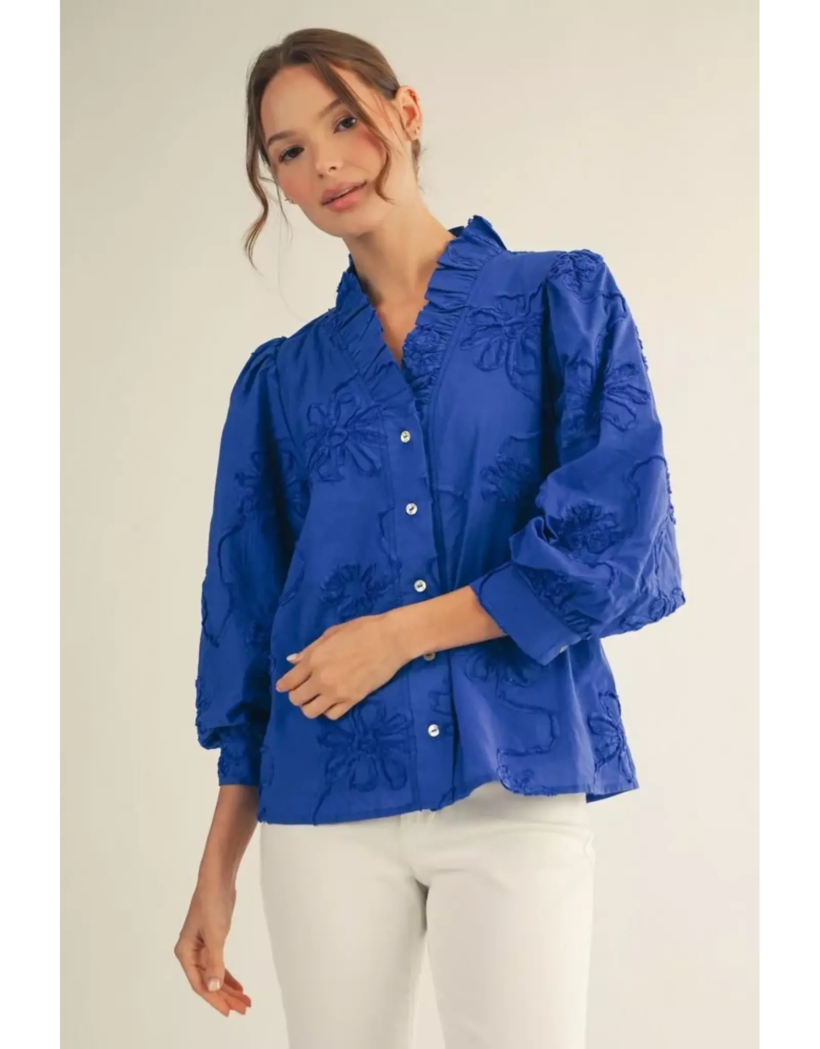 Anna Textured Floral Top