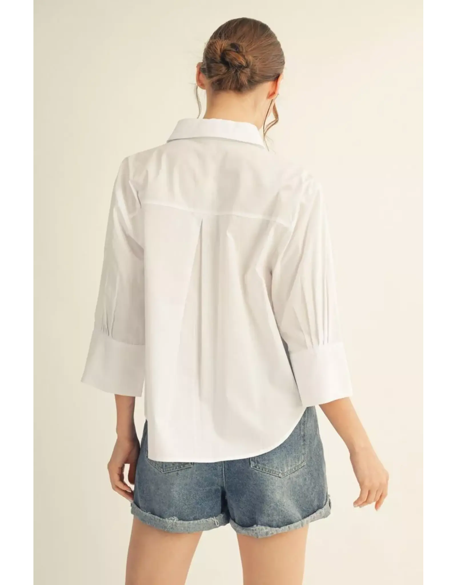 Patty Pearl White Button Shirt