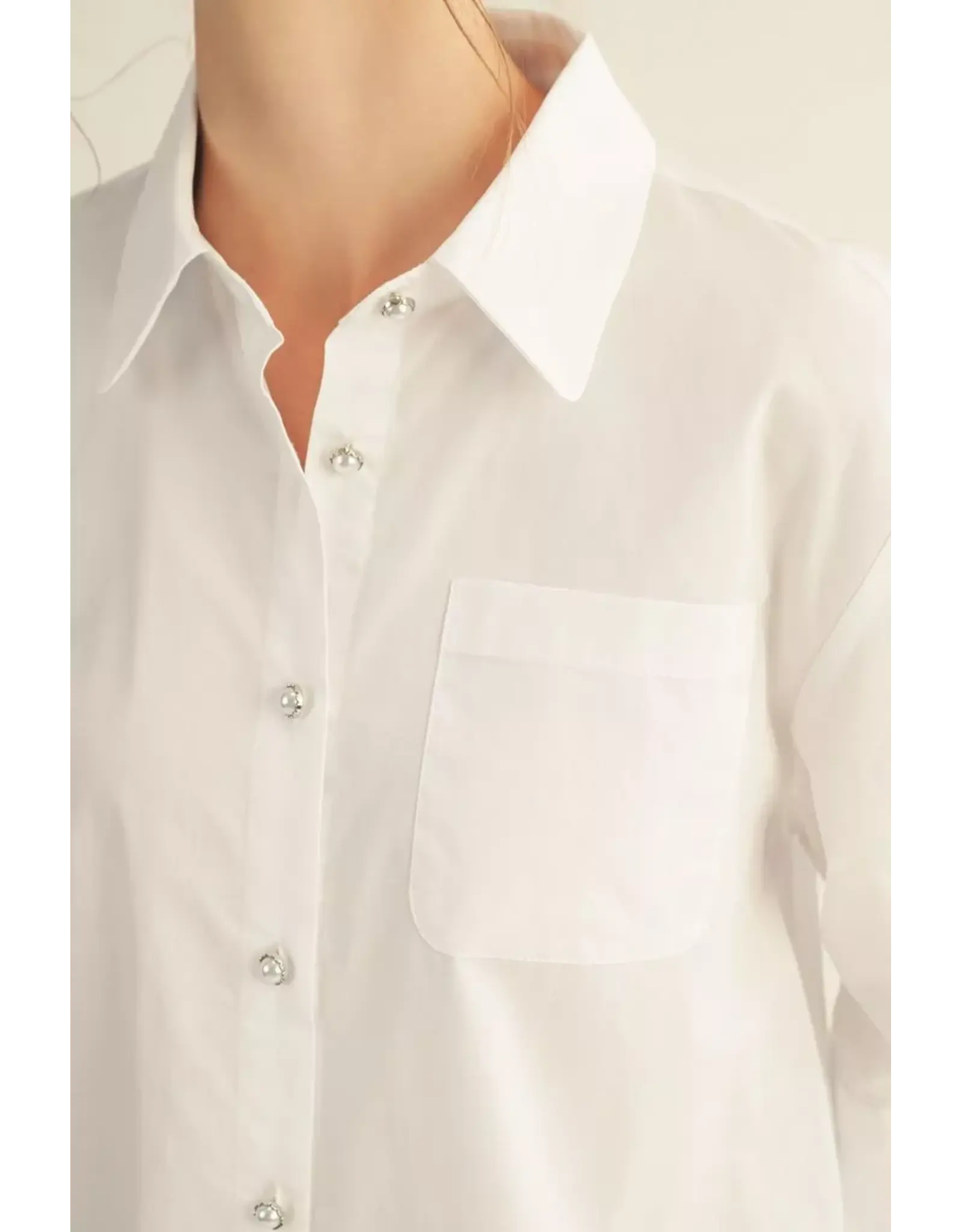 Patty Pearl White Button Shirt