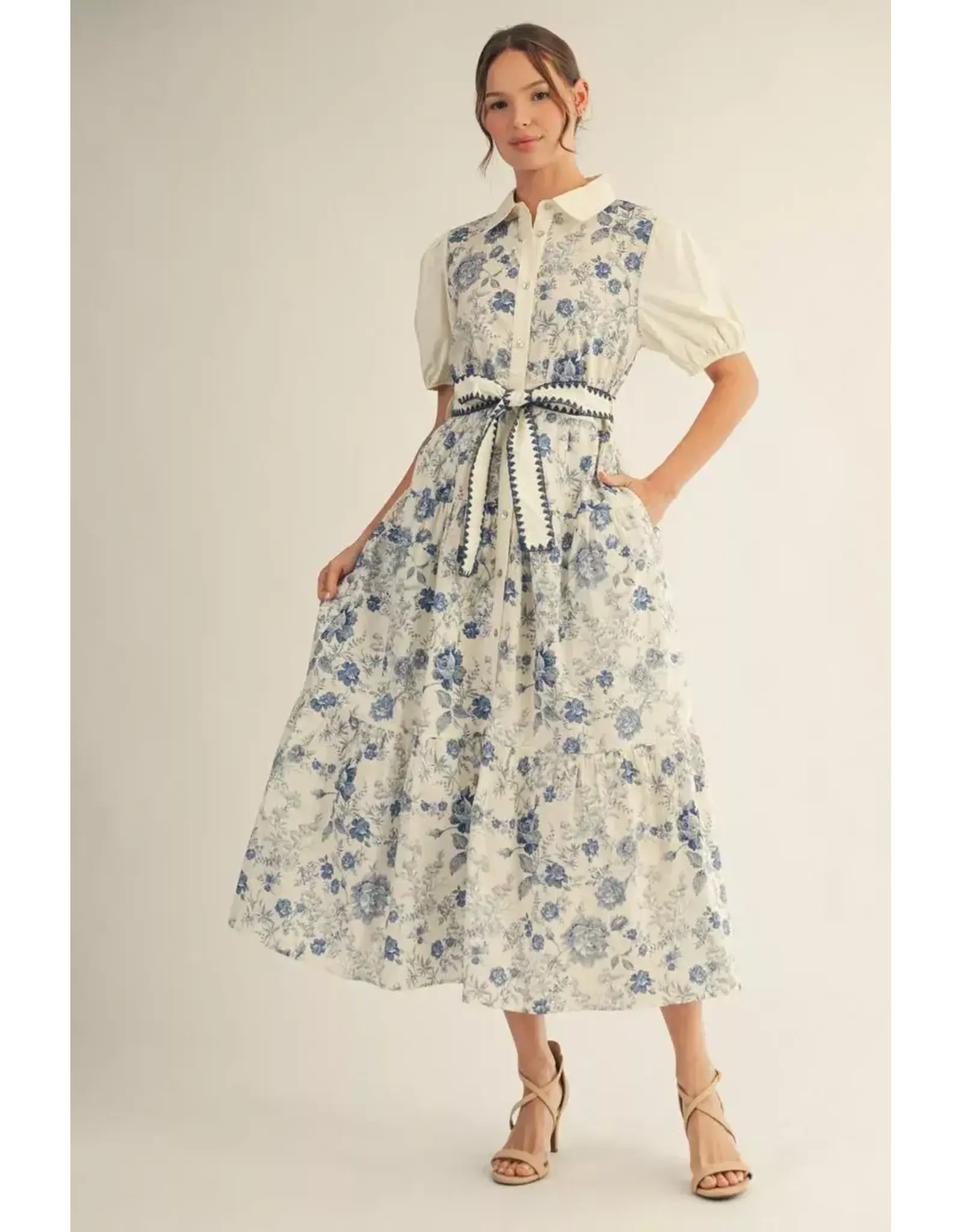 Titania Blue Floral Dress