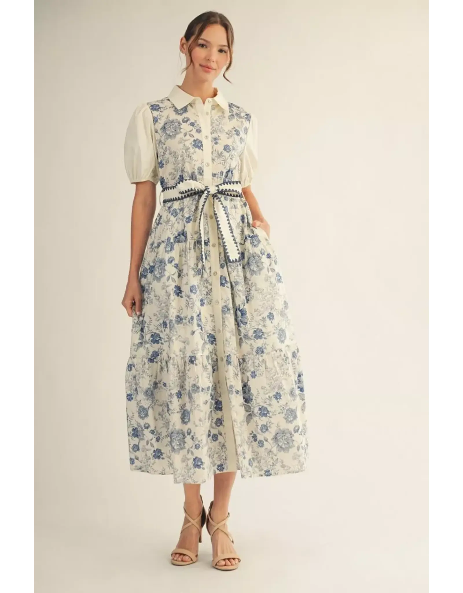 Titania Blue Floral Dress