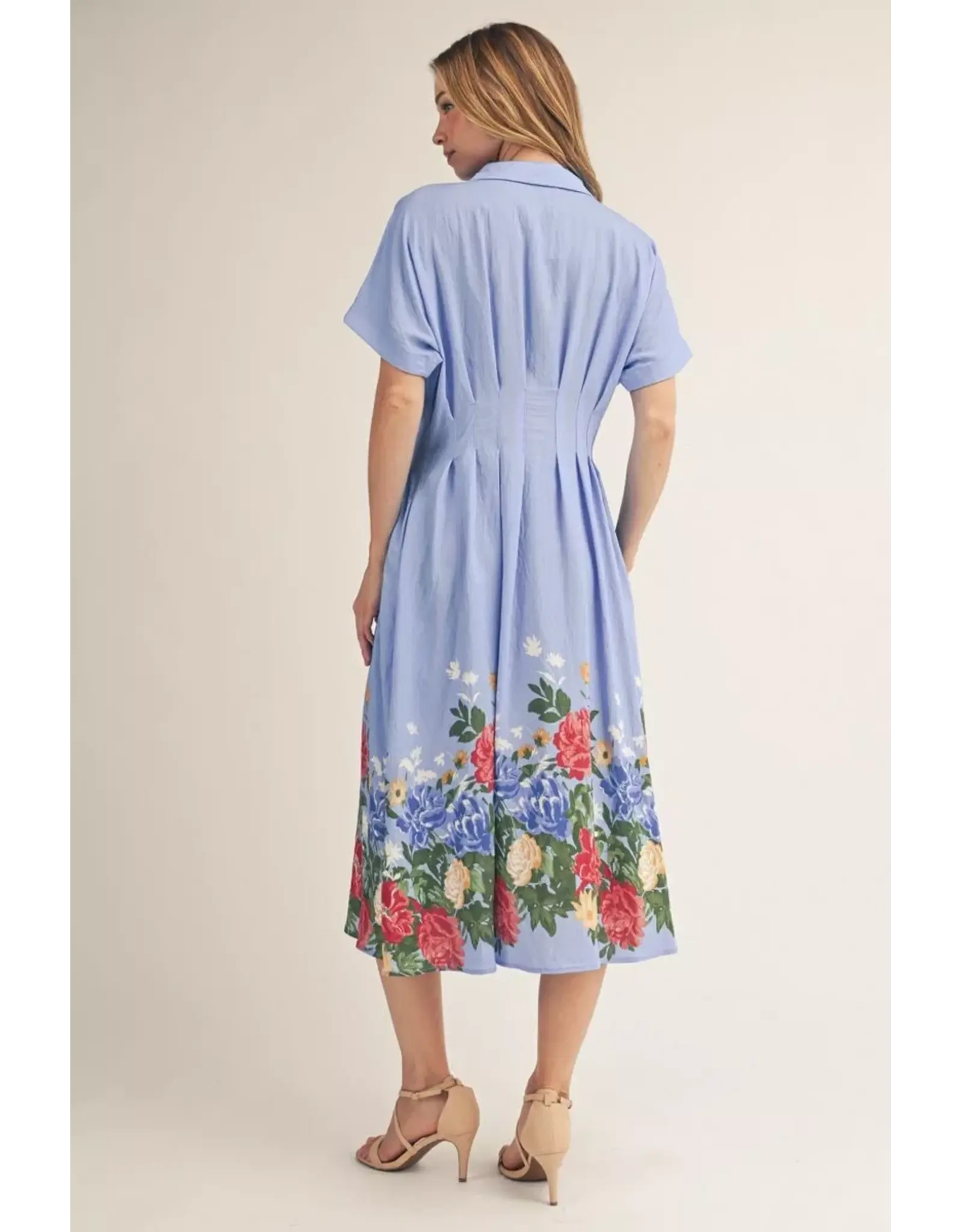 Trish Sky Blue Floral Dress