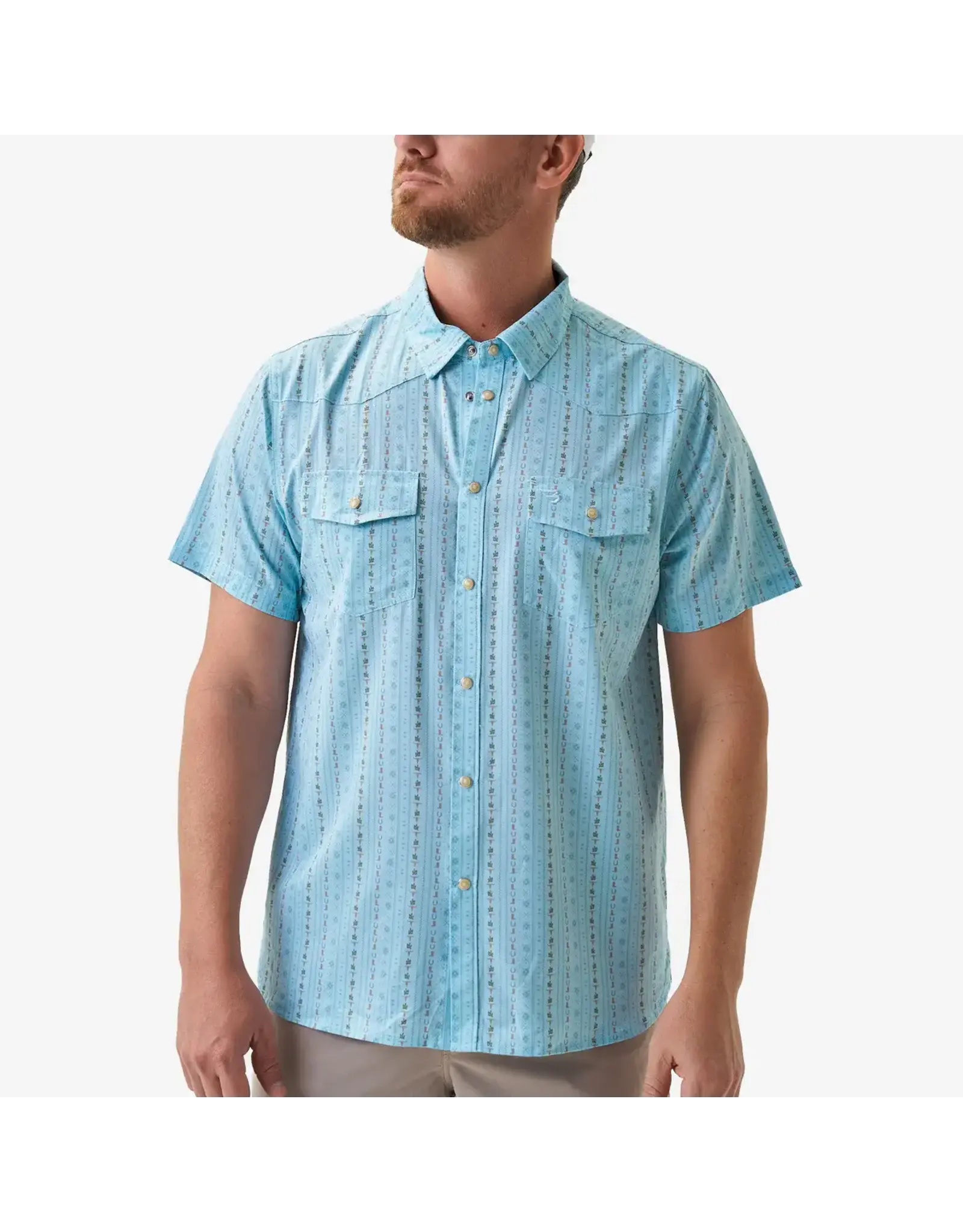 Burlebo Burlebo Performance Western Shirt BURLEBO Ranch Blue