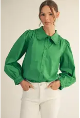 Tellervo Long Sleeve Green Shirt