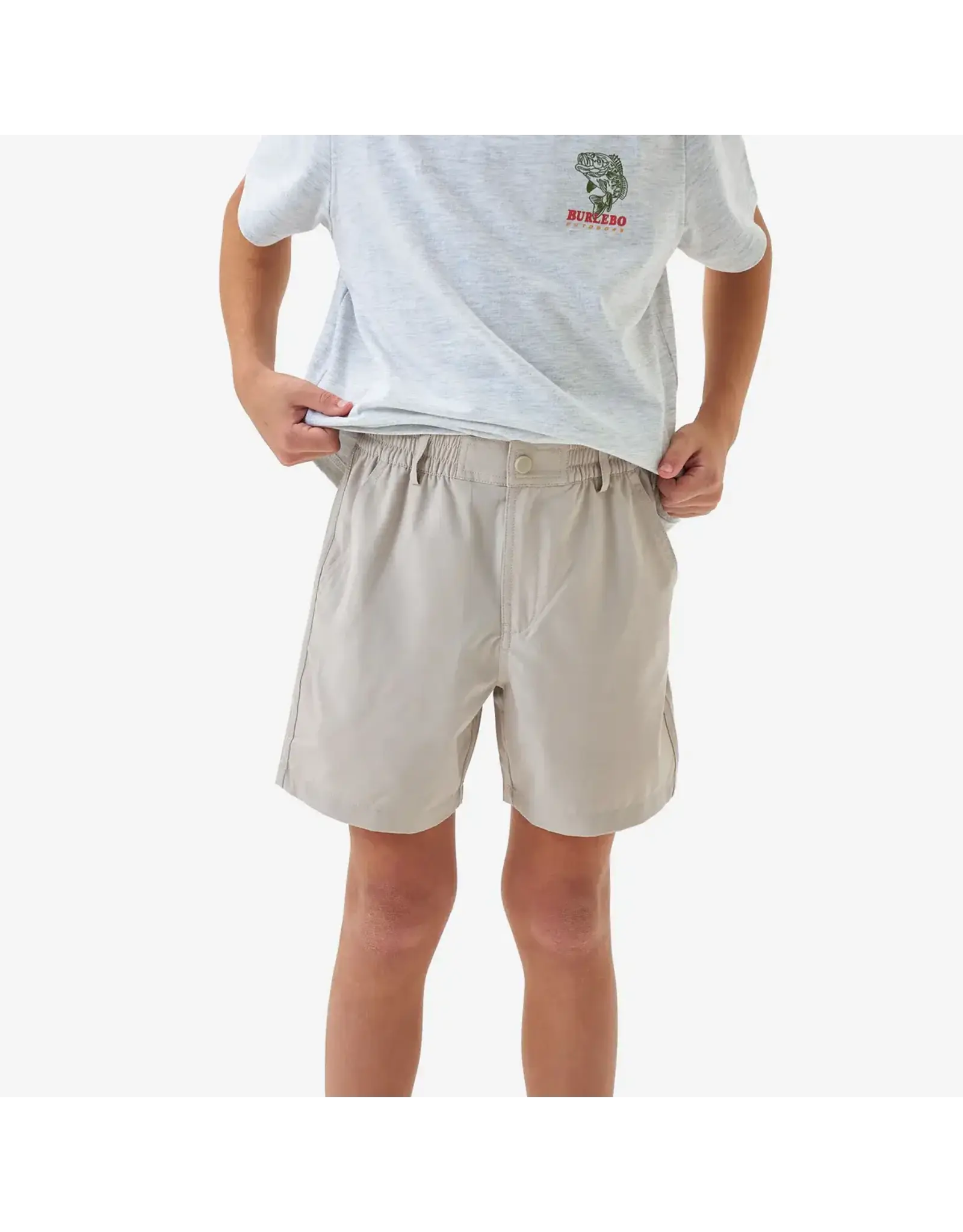 Burlebo Burlebo Youth Everyday Short - Light Khaki - Old Glory Pocket