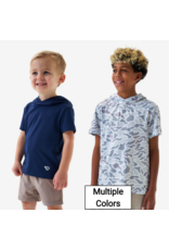 Burlebo Burlebo Youth Short Sleeve Performance Hoodie - Navy