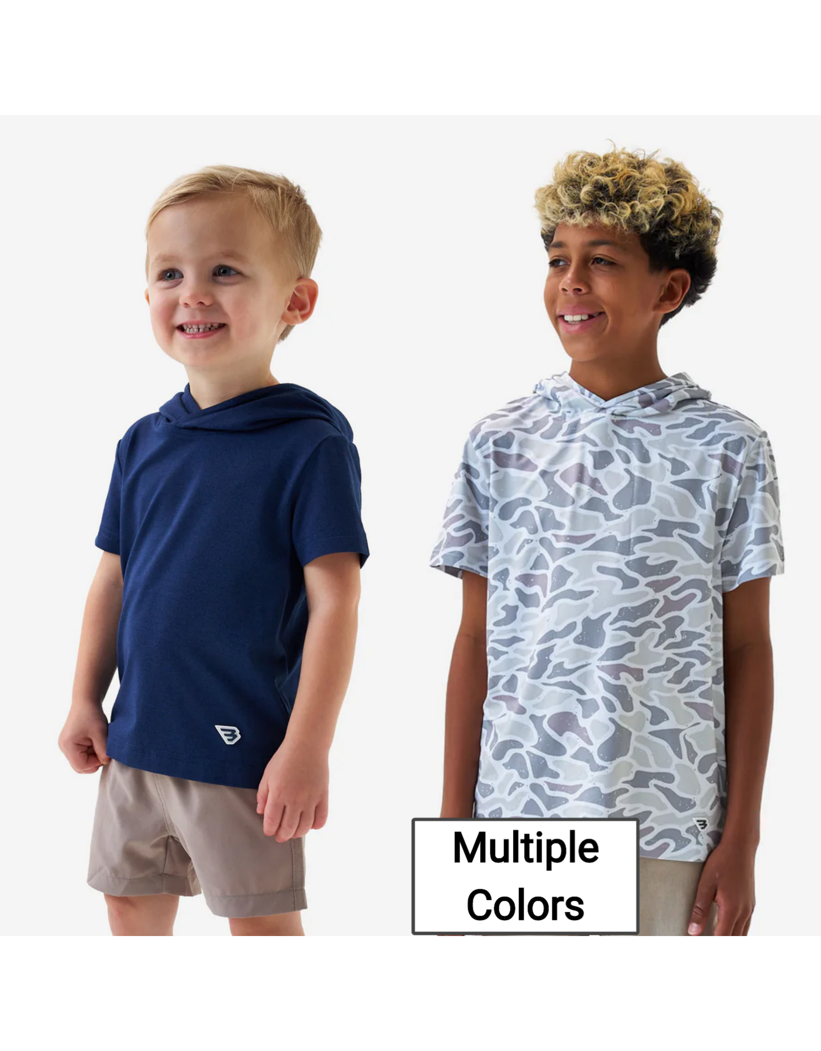 Burlebo Burlebo Youth Short Sleeve Performance Hoodie - Navy