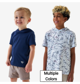 Burlebo Burlebo Youth Short Sleeve Performance Hoodie - Navy