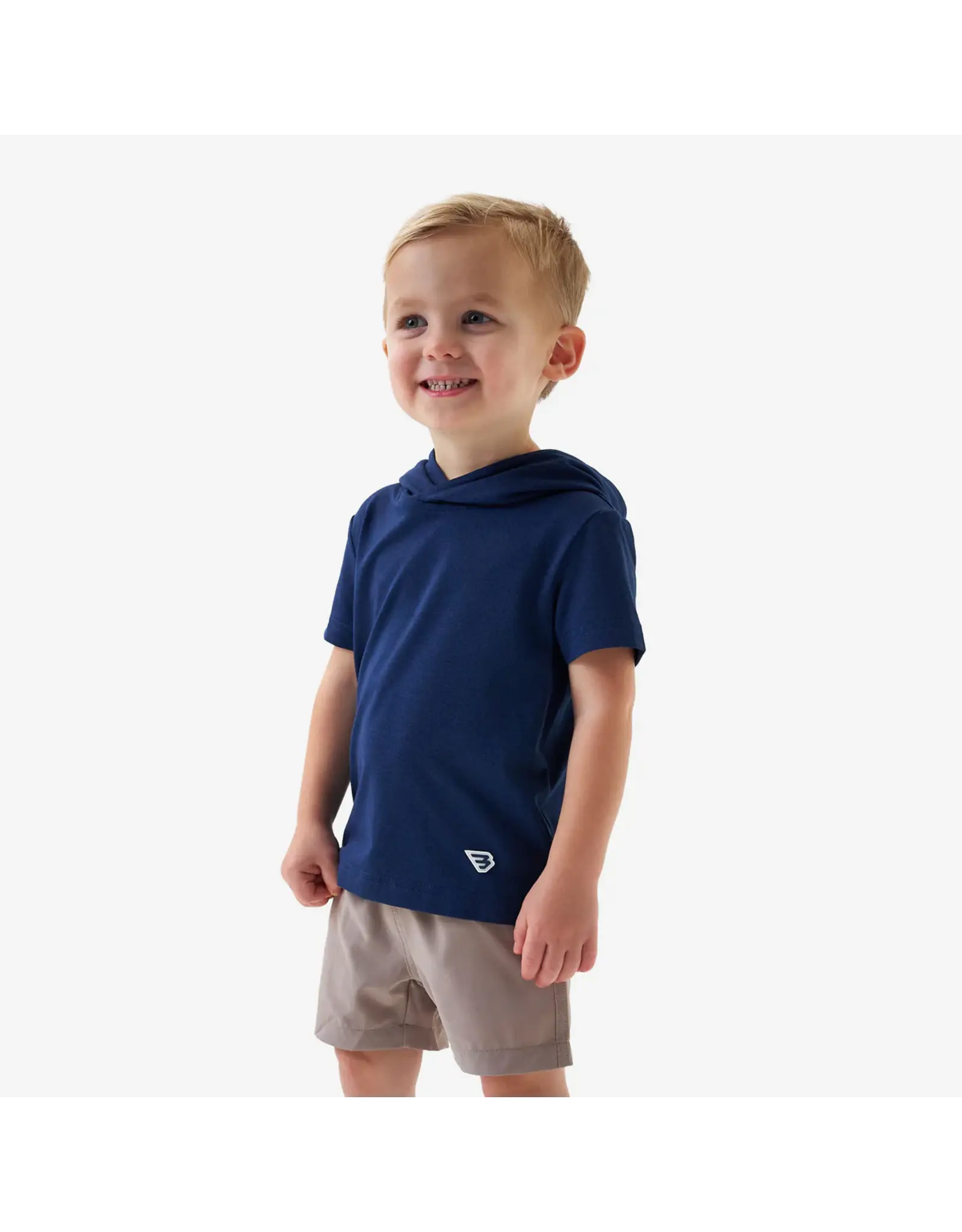 Burlebo Burlebo Youth Short Sleeve Performance Hoodie - Navy